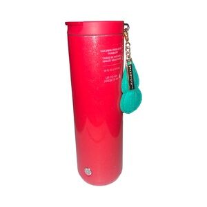 NEW Starbucks 2024 Holiday Red Glitter 16oz Tumbler W/Charm